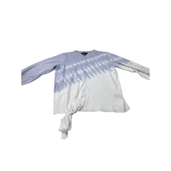Simply Vera Vera Wang Tie-Front Pullover Sweater Small Lavender & White Tie-Dye - Picture 4 of 10